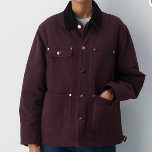 Aritzia Burgundy Barnett Lined Chore Jacket